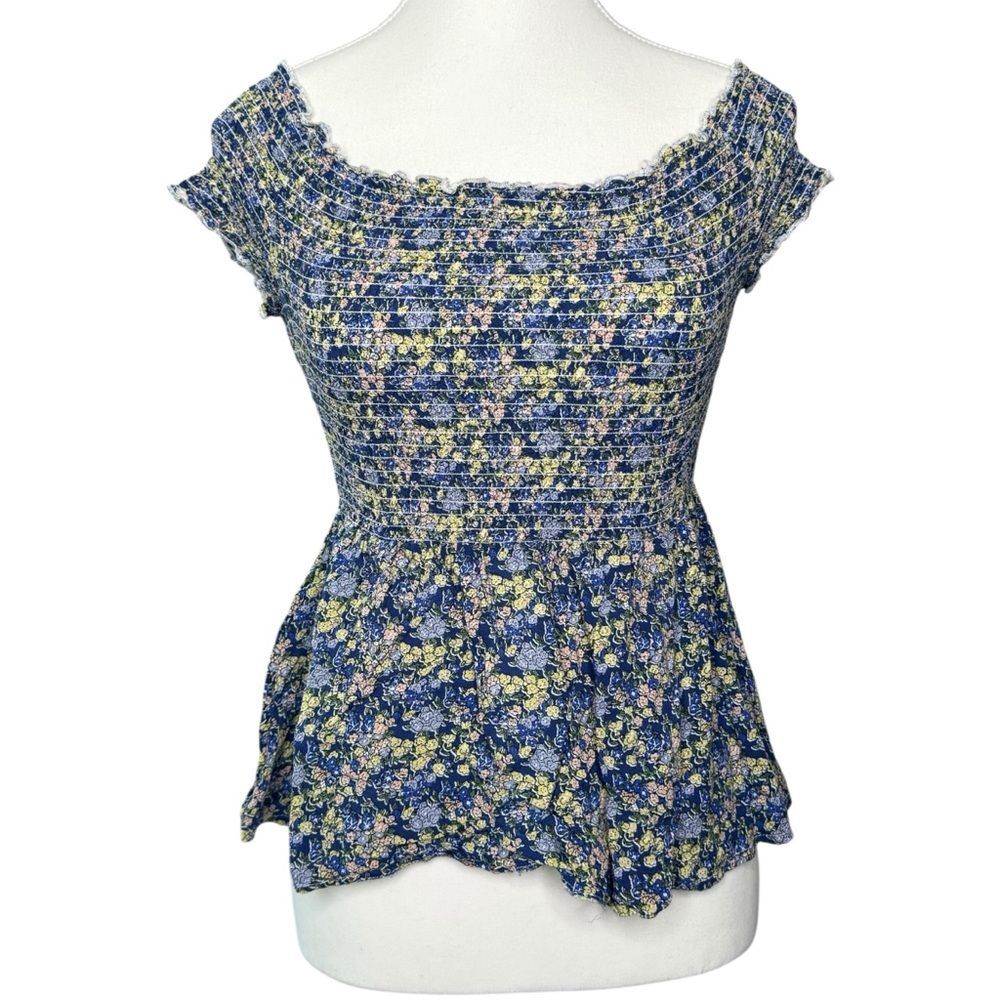 ▪️|EUC| SADIE ROBERTSON Floral Fit + Flare Peplum Top